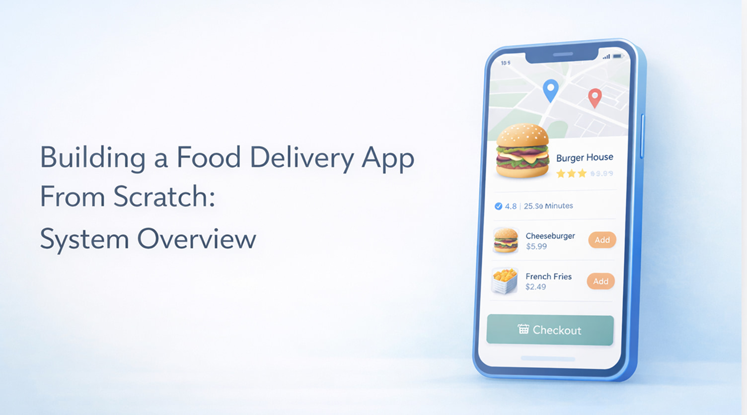An banner image for the blog food delivery application development